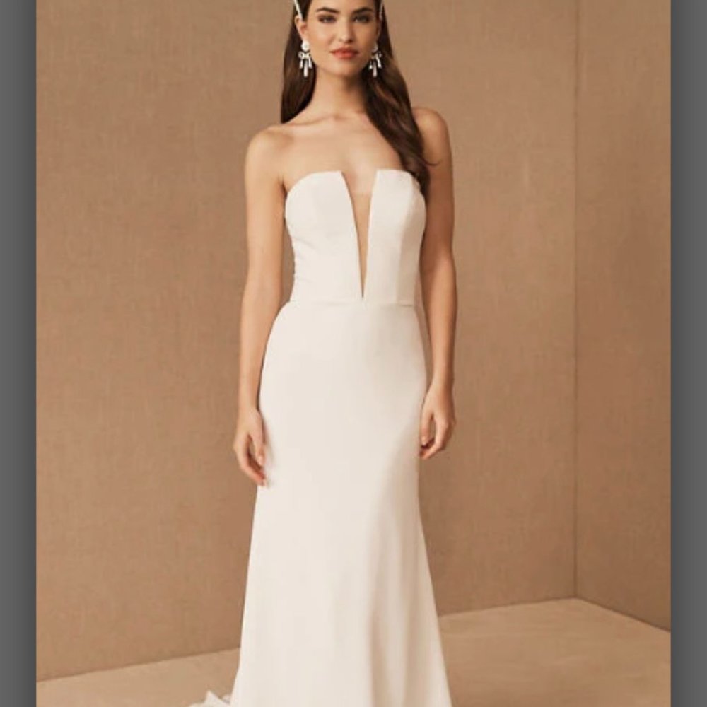 Petite BHLDN Willowby by Watters Brannox Wedding Gown - size 0/2 - Picture 9 of 14